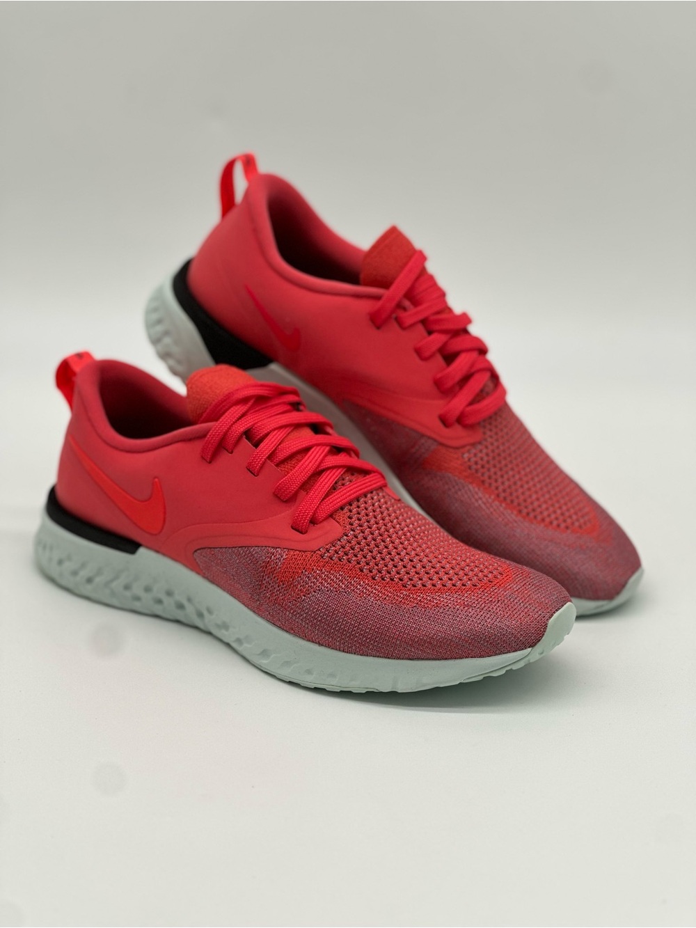 Nike Coral Red and Light Gray Running Sneakers